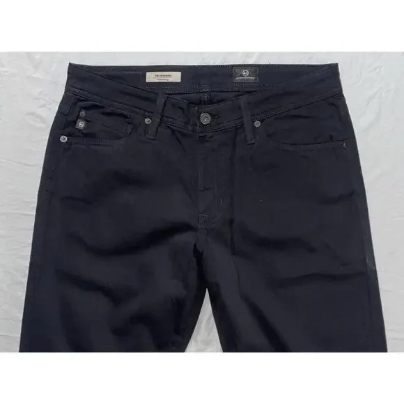 AG The Graduate Tailored Leg Stretch Sateen Jeans. Black, Men's 29X34. NWT!!